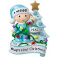 Blue Baby s 1st Christmas Ornament - Tree Decor Cheap