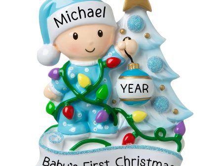 Blue Baby s 1st Christmas Ornament - Tree Decor Cheap