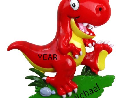 Dinosaur T-Rex Christmas Ornament - Red Online