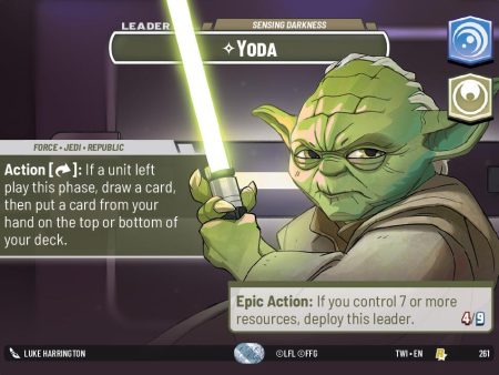 Yoda - Sensing Darkness (Showcase) (261) [Twilight of the Republic] For Discount