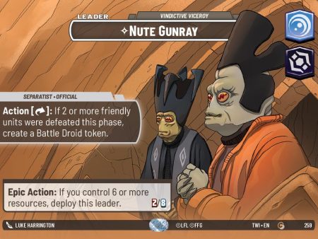 Nute Gunray - Vindictive Viceroy (Showcase) (259) [Twilight of the Republic] Online Hot Sale